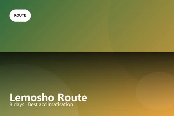 Lemosho Route