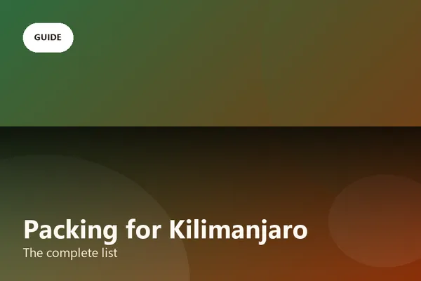 Packing for Kilimanjaro: The Complete List